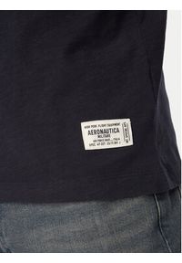 Aeronautica Militare T-Shirt 261TS2526UJ00686 Granatowy Regular Fit. Kolor: niebieski. Materiał: bawełna #4