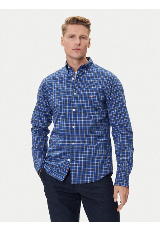 GANT - Gant Koszula 3250213 Niebieski Regular Fit. Kolor: niebieski. Materiał: bawełna