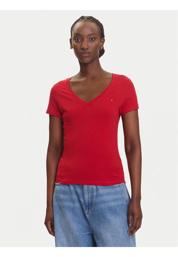 Tommy Jeans Komplet 2 t-shirtów DW0DW21367 Kolorowy Slim Fit. Materiał: bawełna. Wzór: kolorowy