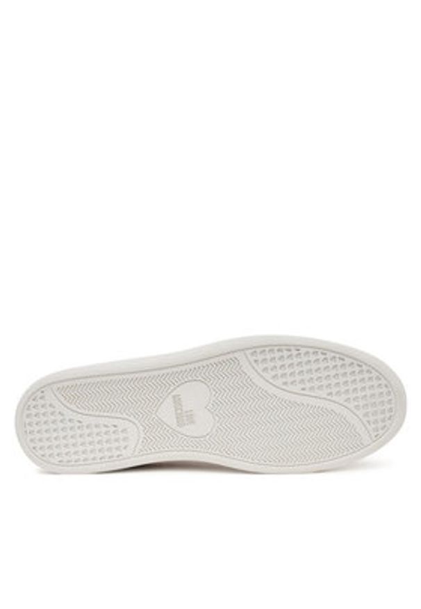 Love Moschino - LOVE MOSCHINO Sneakersy JA15112G1NIG010440 Beżowy. Kolor: beżowy. Materiał: skóra