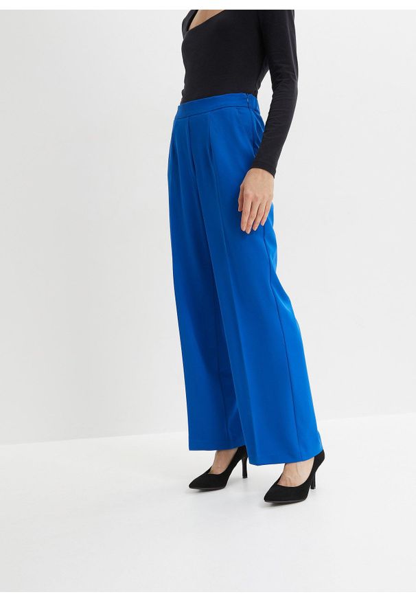 bonprix - Spodnie Marlena. Kolor: niebieski