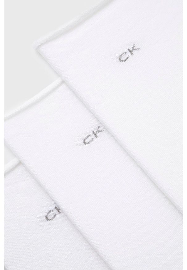 Calvin Klein - Skarpetki (3-pack). Kolor: biały