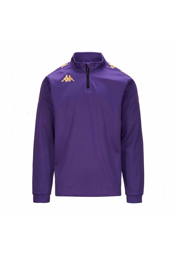 Dziecięca bluza dresowa Kappa Gassolo. Kolor: niebieski, wielokolorowy, fioletowy. Materiał: dresówka. Sport: piłka nożna