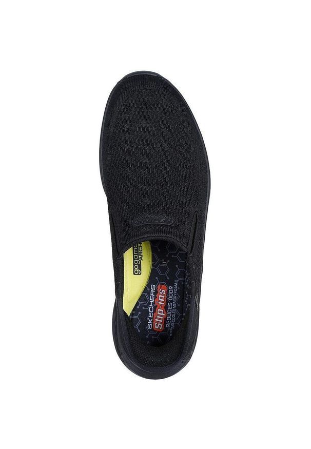 skechers - Buty sportowe męskie Skechers Slade Deacon. Kolor: czarny. Materiał: materiał. Sport: fitness