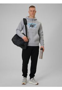 4f - 4F Bluza dresowa nierozpinana z kapturem męska - szara XL. Okazja: na co dzień. Typ kołnierza: kaptur. Kolor: szary. Materiał: dresówka. Styl: casual, klasyczny #2