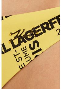 Karl Lagerfeld - Figi kąpielowe. Kolor: żółty. Materiał: materiał, poliamid, elastan #3