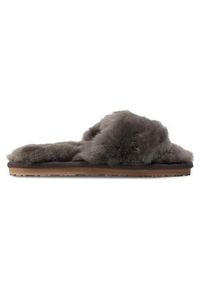 Mou Klapki Sheepskin Fur Slide Slipper FW161001L Szary. Kolor: szary. Materiał: skóra #4