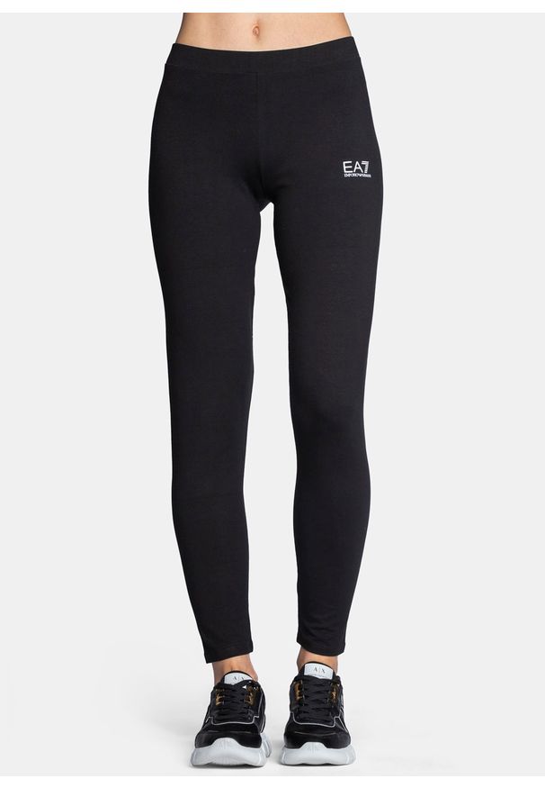 Legginsy damskie czarne EA7 Emporio Armani 6KTP85 TJBDZ 1200. Kolor: czarny. Materiał: denim, jeans, materiał. Sezon: lato