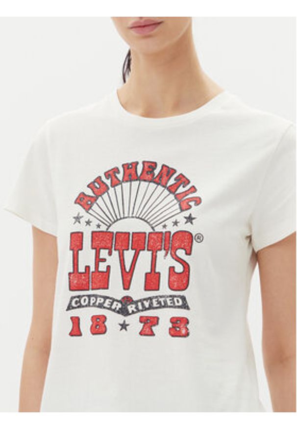Levi's® T-Shirt Perfect 17369-3024 Biały Standard Fit. Kolor: biały. Materiał: bawełna