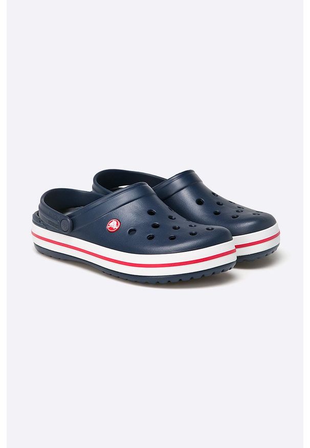 Crocs - Klapki Crocband. Nosek buta: okrągły. Kolor: niebieski. Materiał: guma