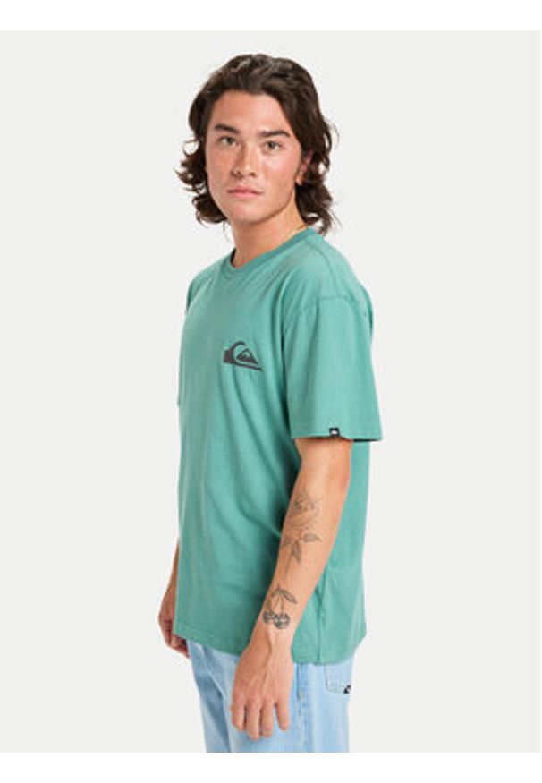 Quiksilver T-Shirt EQYZT08181 Niebieski Regular Fit. Kolor: niebieski. Materiał: bawełna