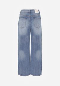 Renee - Niebieskie Jeansy High Waist Wide Leg z Bawełną i Domieszką Wiskozy Hirei. Stan: podwyższony. Kolor: niebieski #6