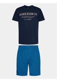 Henderson Piżama 41286 Granatowy Regular Fit. Kolor: niebieski. Materiał: bawełna #1