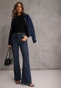 Renee - Czarna Marszczona Bluzka z Wiskozą i Bawełną Trihal. Okazja: na co dzień. Kolor: czarny. Materiał: wiskoza, bawełna. Styl: casual #4