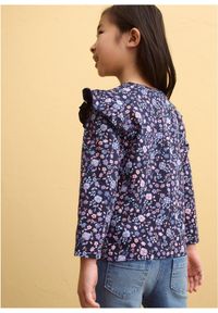 bonprix - Bluzka z długim rękawem z czystej bawełny organicznej (3 szt.). Typ kołnierza: kołnierz z falbankami. Kolor: niebieski. Materiał: bawełna. Długość rękawa: długi rękaw. Długość: długie #2