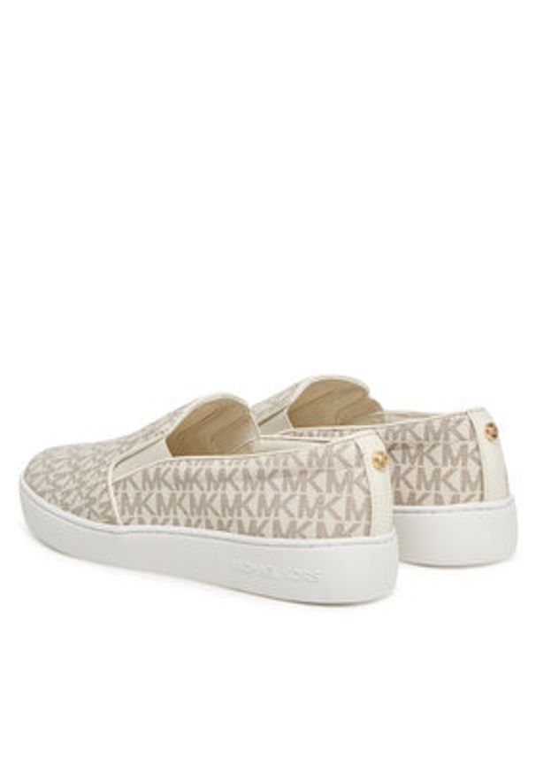 MICHAEL Michael Kors Tenisówki Keaton Slip On 43F7KTFP1B Beżowy. Zapięcie: bez zapięcia. Kolor: beżowy. Materiał: skóra