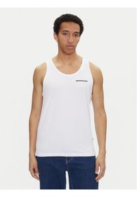 Jack & Jones - Jack&Jones Tank top Fusion 12276614 Biały Regular Fit. Kolor: biały. Materiał: bawełna