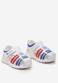 Born2be - Białe Sandały Sportowe Zapinane na Rzep Caira. Okazja: na uczelnię, na spacer. Zapięcie: rzepy. Kolor: biały. Styl: sportowy #3