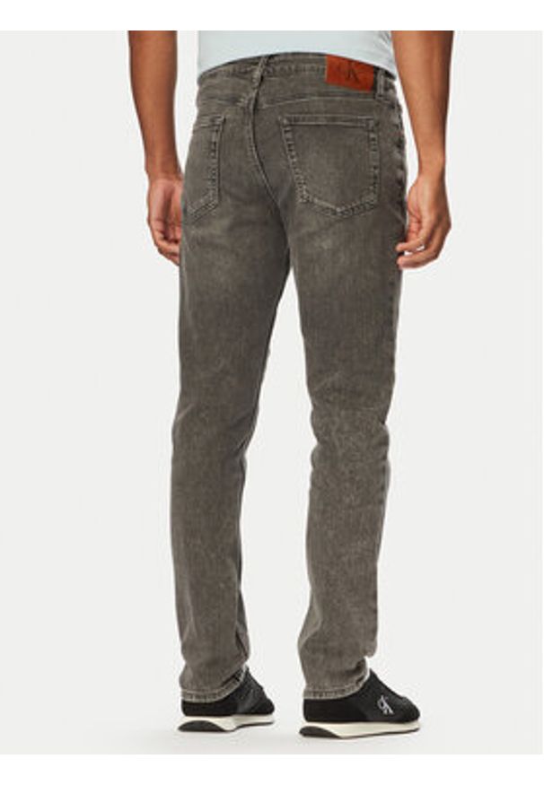 Calvin Klein Jeans Jeansy LV04RG709G Szary ciemny Slim Fit. Kolor: szary