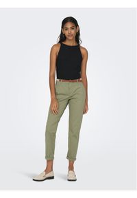 only - ONLY Spodnie materiałowe 15218519 Zielony Regular Fit. Kolor: zielony. Materiał: bawełna #1
