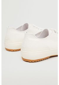 mango - Mango tenisówki Molly kolor biały. Nosek buta: okrągły. Zapięcie: sznurówki. Kolor: biały. Materiał: guma #4