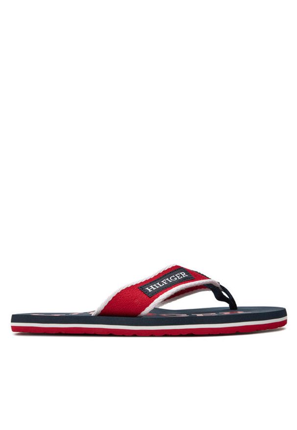 TOMMY HILFIGER - Tommy Hilfiger Japonki Patch Hilfiger Beach Sandal FM0FM05024 Czerwony. Kolor: czerwony