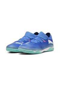 Puma - Buty piłkarskie FUTURE 7 MATCH IT PUMA. Kolor: biały, wielokolorowy, niebieski, zielony. Szerokość cholewki: normalna. Sport: piłka nożna
