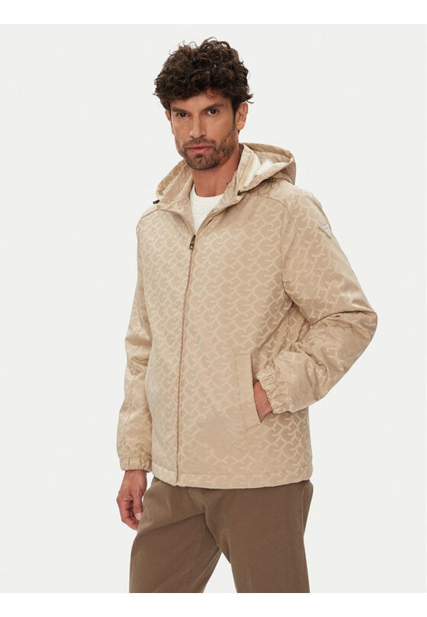 Guess Kurtka przejściowa M5YL14 WHEW2 Beżowy Regular Fit. Kolor: beżowy. Materiał: syntetyk