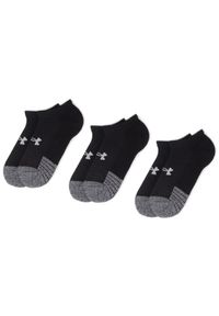 Under Armour Zestaw 3 par niskich skarpet unisex Heatgear No Show Sock 1346755-001 Czarny. Kolor: czarny. Materiał: materiał