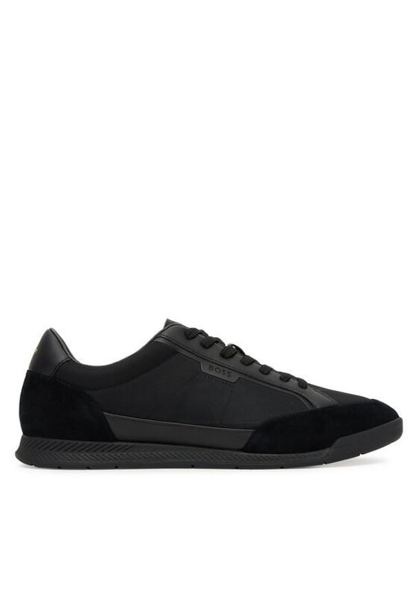 BOSS Sneakersy Nitan 50548864 Czarny. Kolor: czarny. Materiał: zamsz, skóra