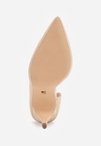 Born2be - Beżowe Szpilki Vices ze Skórzaną Wkładką i Wycięciem z Boku Olialira. Okazja: na co dzień. Nosek buta: szpiczasty. Kolor: beżowy. Materiał: skóra. Obcas: na szpilce. Styl: wizytowy, casual, elegancki. Wysokość obcasa: średni #9