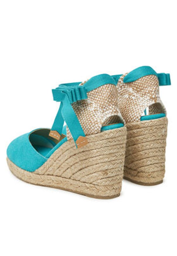 Castañer Espadryle Carina/8/002 021642 Turkusowy. Kolor: turkusowy. Materiał: materiał