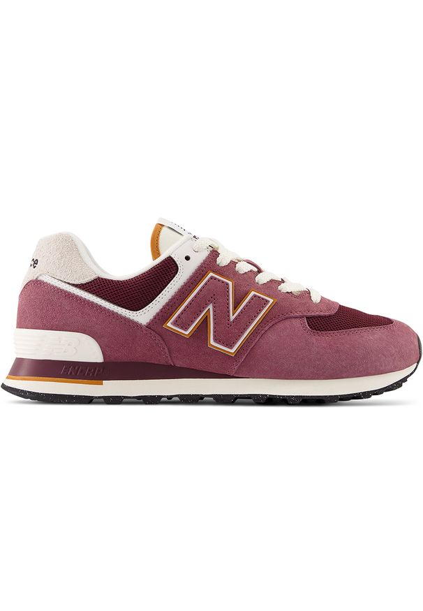 Buty unisex New Balance U574MO2 – czerwone. Okazja: na co dzień. Kolor: czerwony. Materiał: syntetyk, materiał, guma, zamsz, skóra. Szerokość cholewki: normalna. Model: New Balance 574