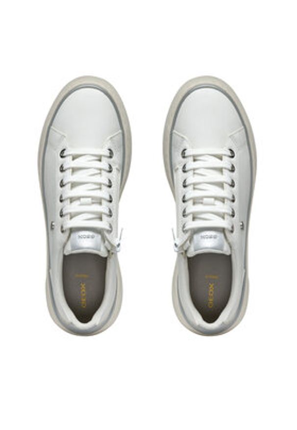 Geox Sneakersy D Sunnetty D55YHA 054AJ C0007 Biały. Kolor: biały. Materiał: skóra