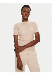 Marciano Guess Sweter 5RGR14 5821Z Beżowy Regular Fit. Kolor: beżowy. Materiał: wiskoza #1