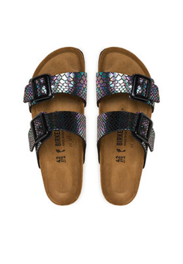 Birkenstock Klapki Sydney Cushion Buckle 1030932 Kolorowy. Materiał: skóra. Wzór: kolorowy