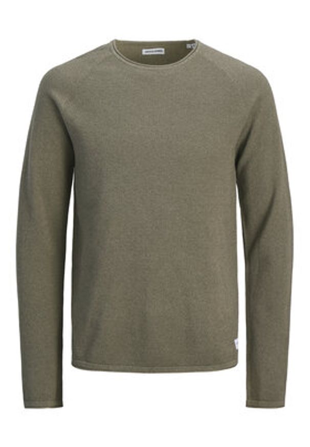 Jack & Jones Sweter Hill 12157321 Beżowy Regular Fit. Kolor: beżowy. Materiał: bawełna