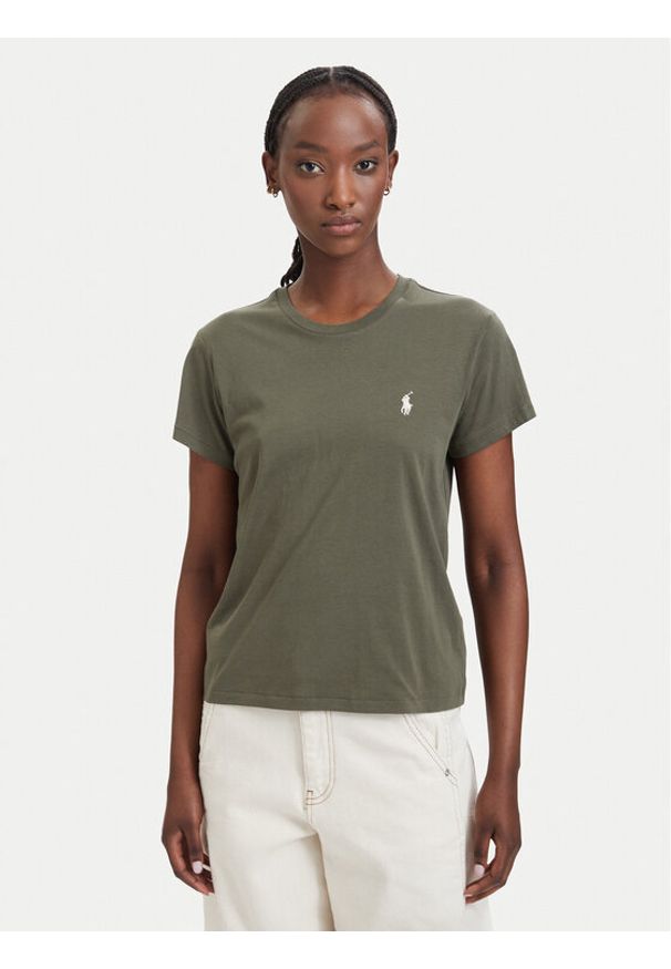 Polo Ralph Lauren T-Shirt 211B14605023 Zielony Regular Fit. Typ kołnierza: polo. Kolor: zielony. Materiał: bawełna