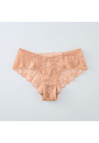 Intica - Figi bezszwowe z koronką na co dzień i specjalne okazje Levana. Kolor: beżowy. Materiał: koronka. Wzór: koronka