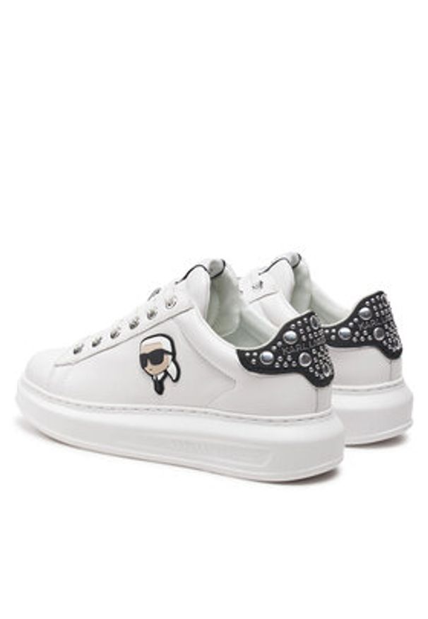 Karl Lagerfeld - KARL LAGERFELD Sneakersy KL62529M Biały. Kolor: biały. Materiał: skóra