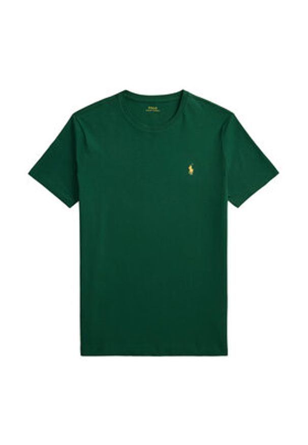 Polo Ralph Lauren T-Shirt 710671438461 Zielony Custom Slim Fit. Typ kołnierza: polo. Kolor: zielony. Materiał: bawełna