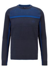 BOSS - Boss Sweter Remi 50446983 Granatowy Regular Fit. Kolor: niebieski. Materiał: bawełna #3