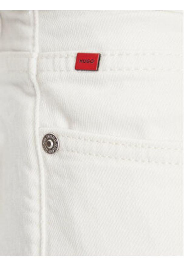 Hugo - HUGO Jeansy 50537696 Biały Extra Slim Fit. Kolor: biały