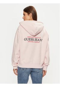 Guess Jeans Bluza W4BQ21 KC811 Beżowy Regular Fit. Kolor: beżowy. Materiał: bawełna #5