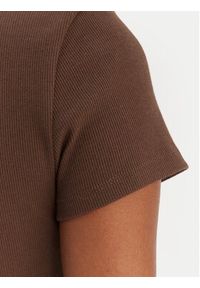 Hugo - HUGO T-Shirt Baby 50510749 Brązowy Slim Fit. Kolor: brązowy. Materiał: bawełna #5