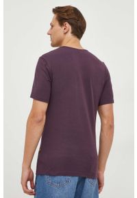 G-Star RAW - G-Star Raw t-shirt męski kolor fioletowy gładki. Kolor: fioletowy. Materiał: bawełna. Wzór: gładki #2