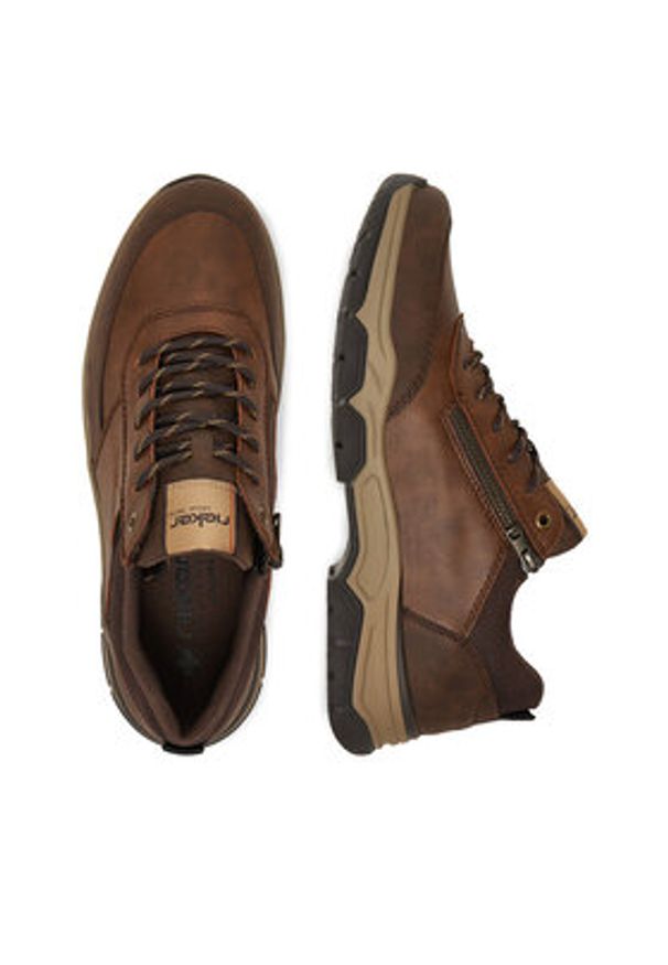 Rieker Sneakersy 31205-22 Brązowy. Kolor: brązowy. Materiał: materiał, syntetyk