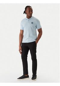 Karl Lagerfeld - KARL LAGERFELD Polo 745022 561235 Błękitny Regular Fit. Typ kołnierza: polo. Kolor: niebieski. Materiał: bawełna #5