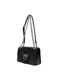 Pinko - PINKO Torebka Love One Light Mini Al 25-26 PLTT 106173 A2JC Czarny. Kolor: czarny. Materiał: skórzane
