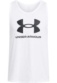 Under Armour - Koszulka męska tank top UNDER ARMOUR 1382883 bez rękawów. Kolor: biały. Długość rękawa: bez rękawów #2